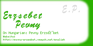 erzsebet pevny business card